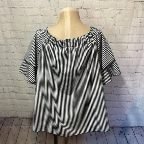Tempted LA Off the Shoulder Gingham Size 1X - Picture 3 of 5